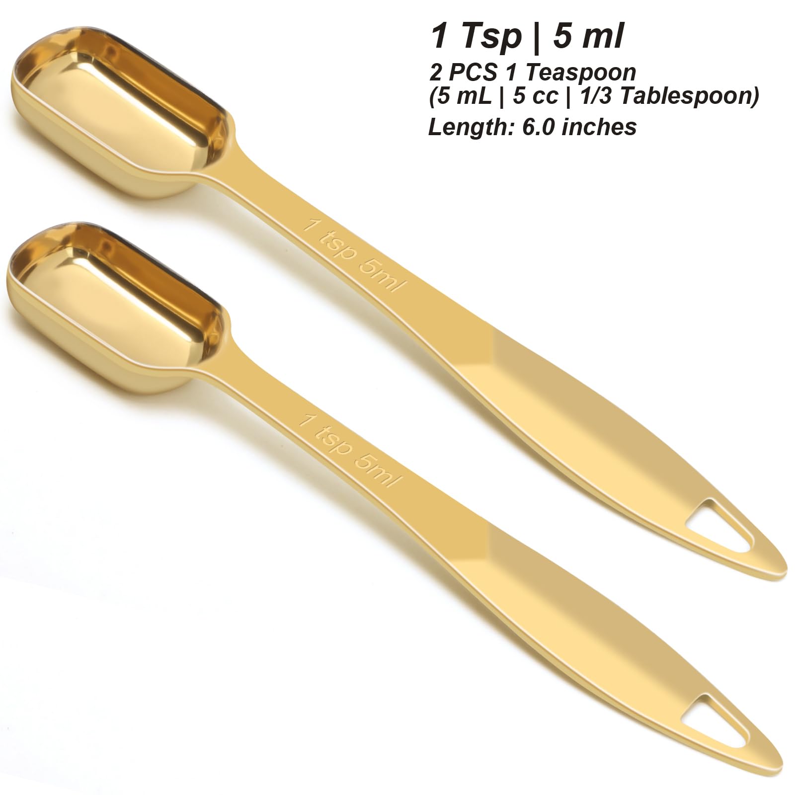 Amazon.com: 2 Pcs 1 Teaspoon(5 mL | 1 Tsp | 1/3 Tbsp | 5 cc | 1/6